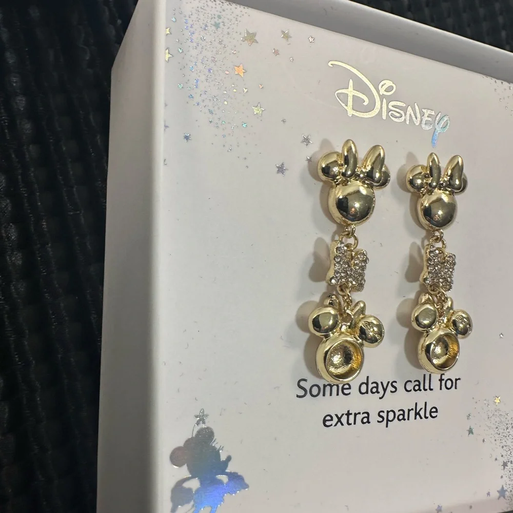 🆕Disney Gold Minnie Mouse Earrings